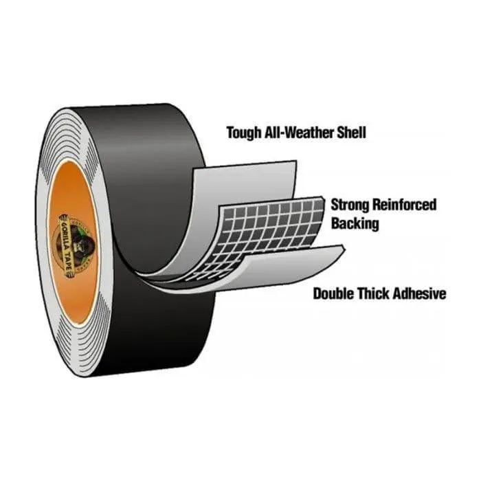 Gorilla Tape Black 9.4m x 25mm Extra Strong Handy Roll