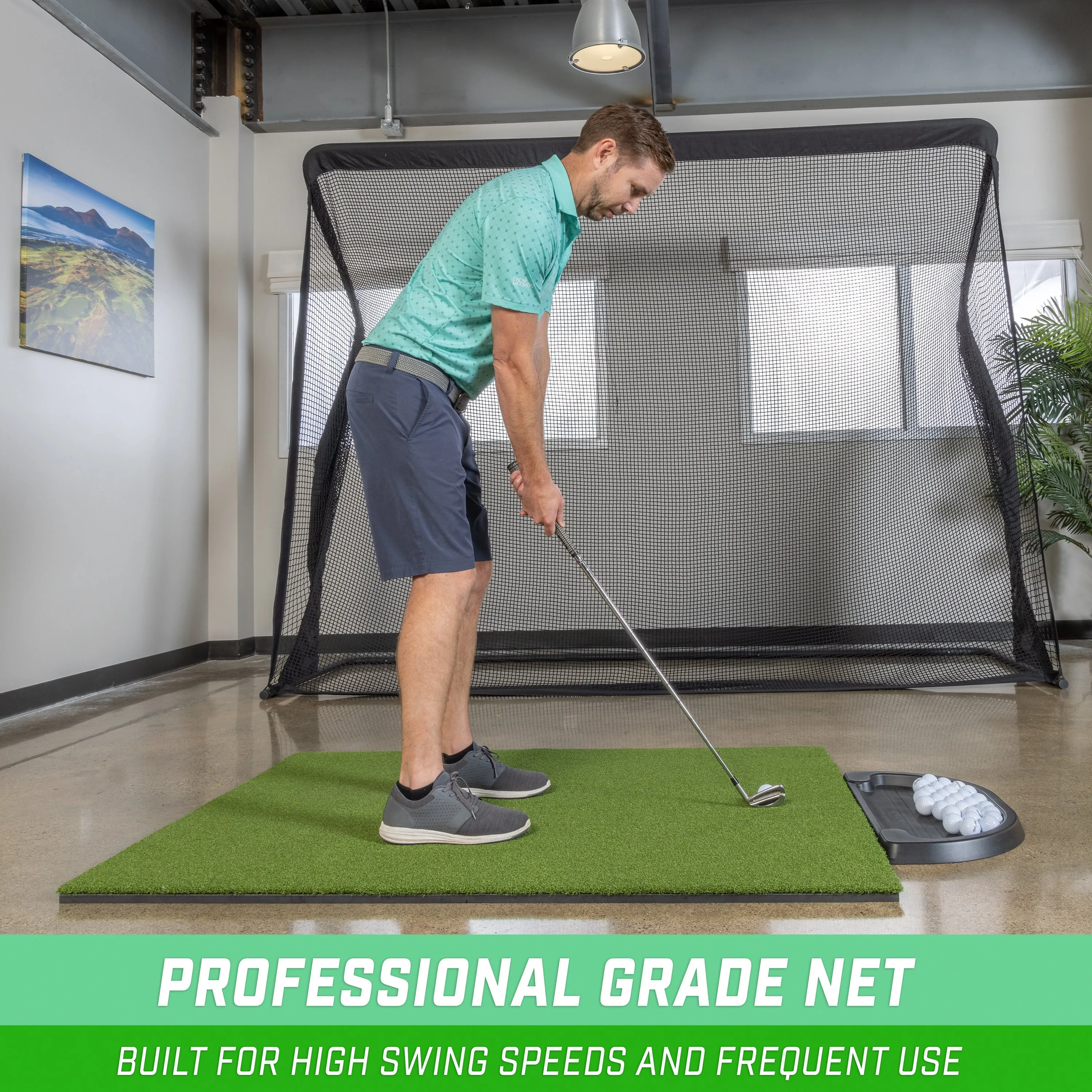 GoSports ELITE Golf Practice Net with Steel Frame - 10 ft Size