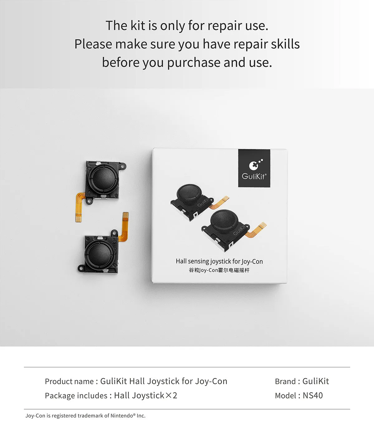 GuliKit Hall Effect Joystick for Joy-Con and Switch Lite
