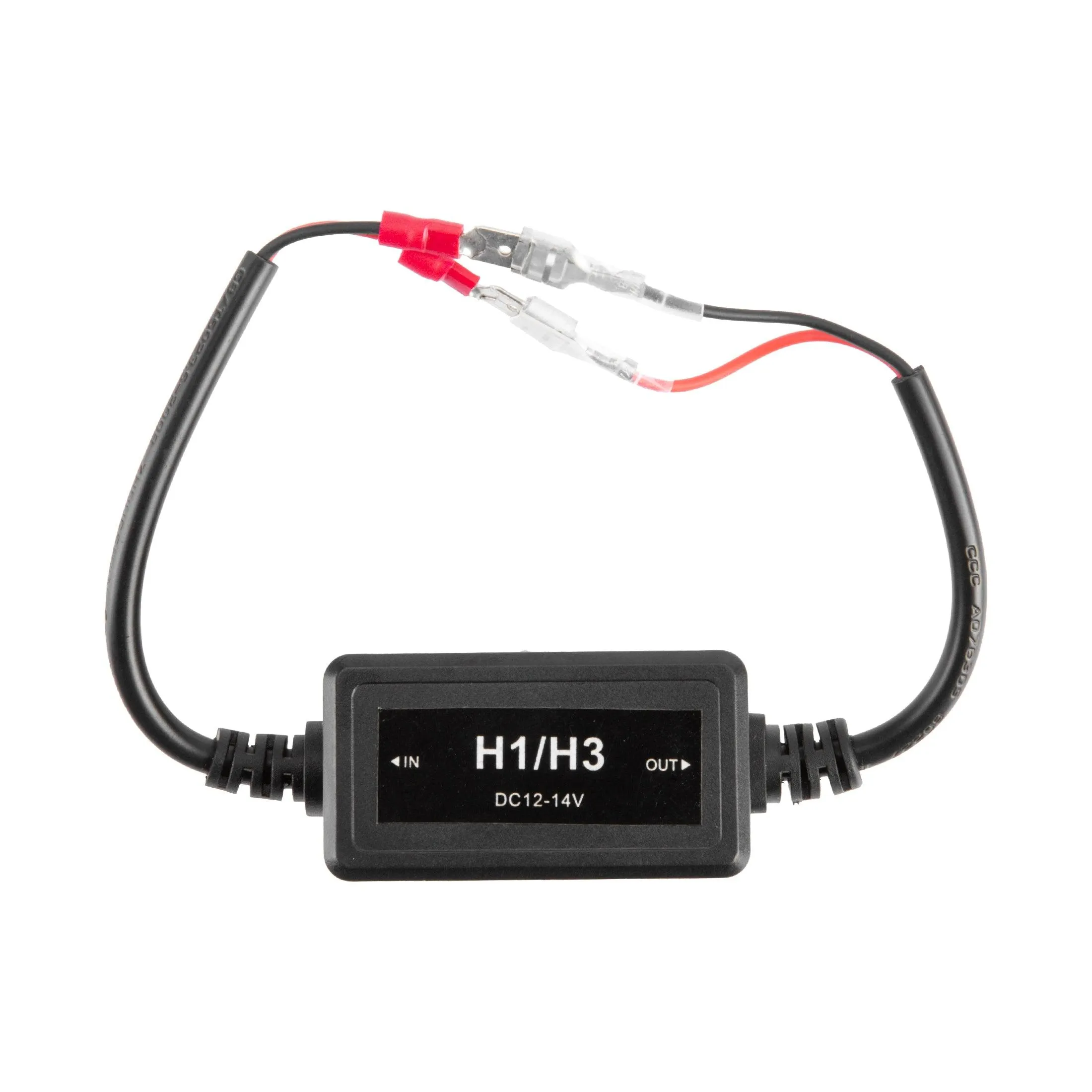 H1/H3 C10-Model Enhanced LED Headlight Bulbs Canbus Decoder Anti-flicker Hyper Flash No Warning Harness Resistor Conversion Kit 2pcs/set