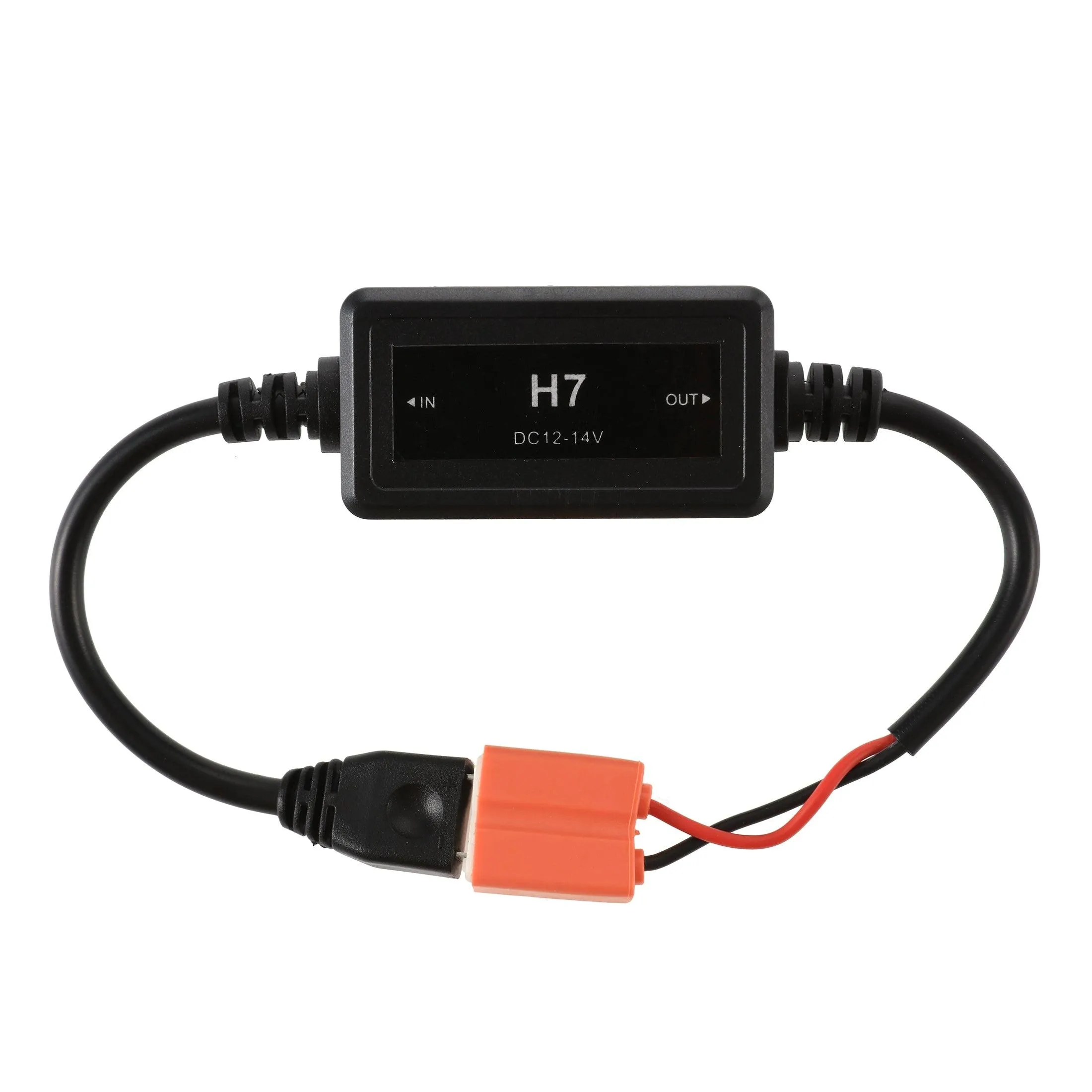 H7 C10-MODEL Enhanced LED Headlight Bulbs Canbus Decoder Anti-Flicker Hyper Flash No Warning Harness Resistor Conversion Kit 2pcs/set