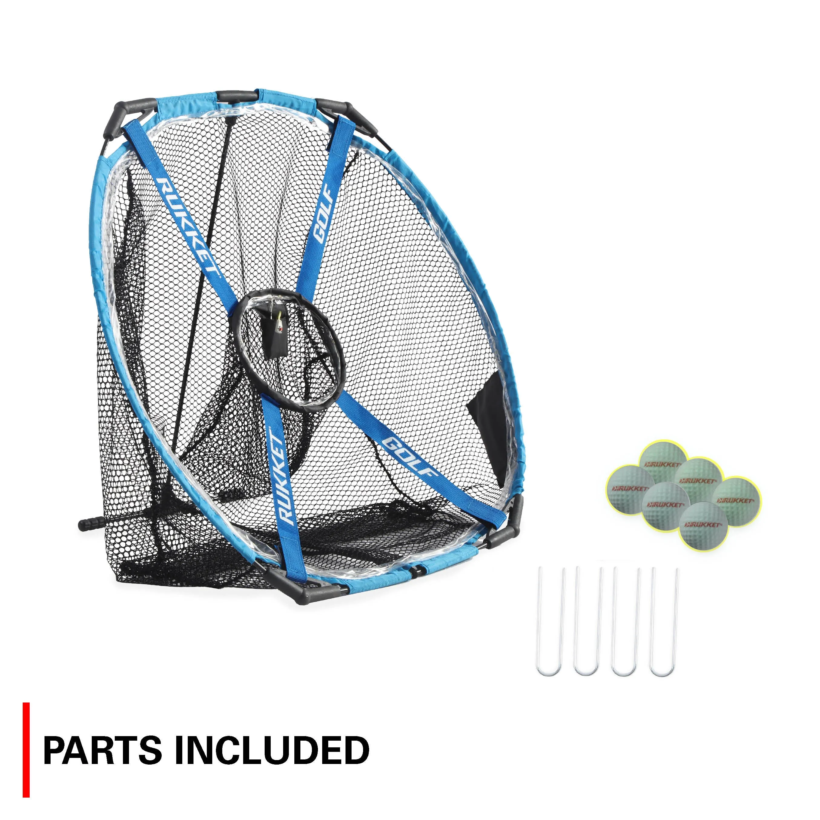 Haack Pro Light-Up Chipping Net with 6 Tru-Spin Glow-in-the-Dark Practice Balls
