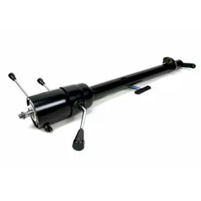 ididit Retrofit Steering Column - Tilt - Column Shift - Hazard/Turn Signal - Steel - Black Powder Coat