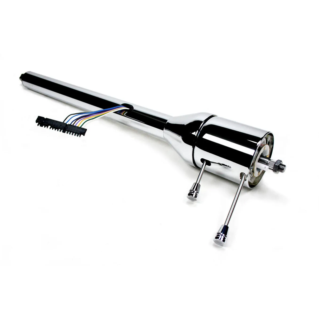 ididit Tilt Steering Column - 2" Tube - 28" Length - Hazard/Turn Signal - Steel - Chrome - Universal
