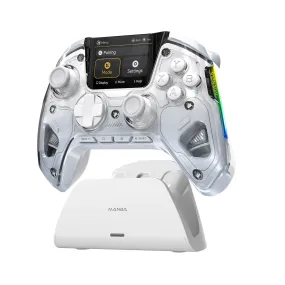 Manba One Ver 2 Wireless PC Controller - Gaming Controller with 2-inch Interactive Screen and Hall-Effect Joystick (White)