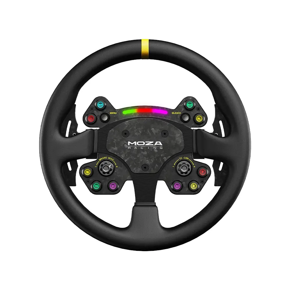 Moza R12 steering wheel, steering wheel base   RS V2 steering wheel, black