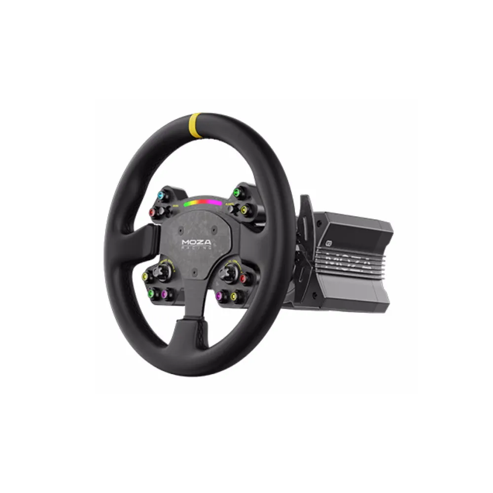 Moza R12 steering wheel, steering wheel base   RS V2 steering wheel, black