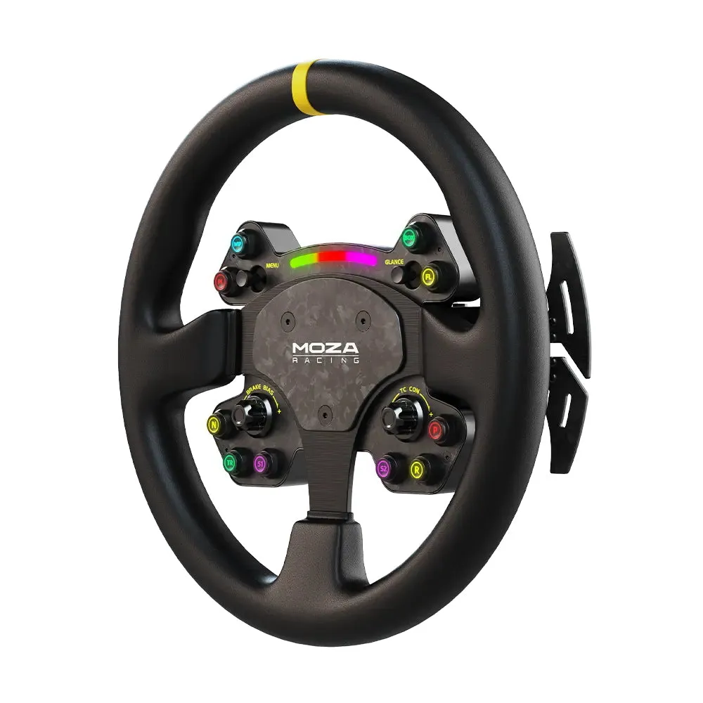 Moza R12 steering wheel, steering wheel base   RS V2 steering wheel, black