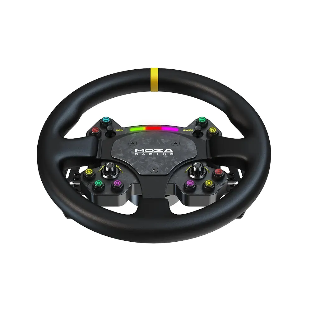 Moza R12 steering wheel, steering wheel base   RS V2 steering wheel, black