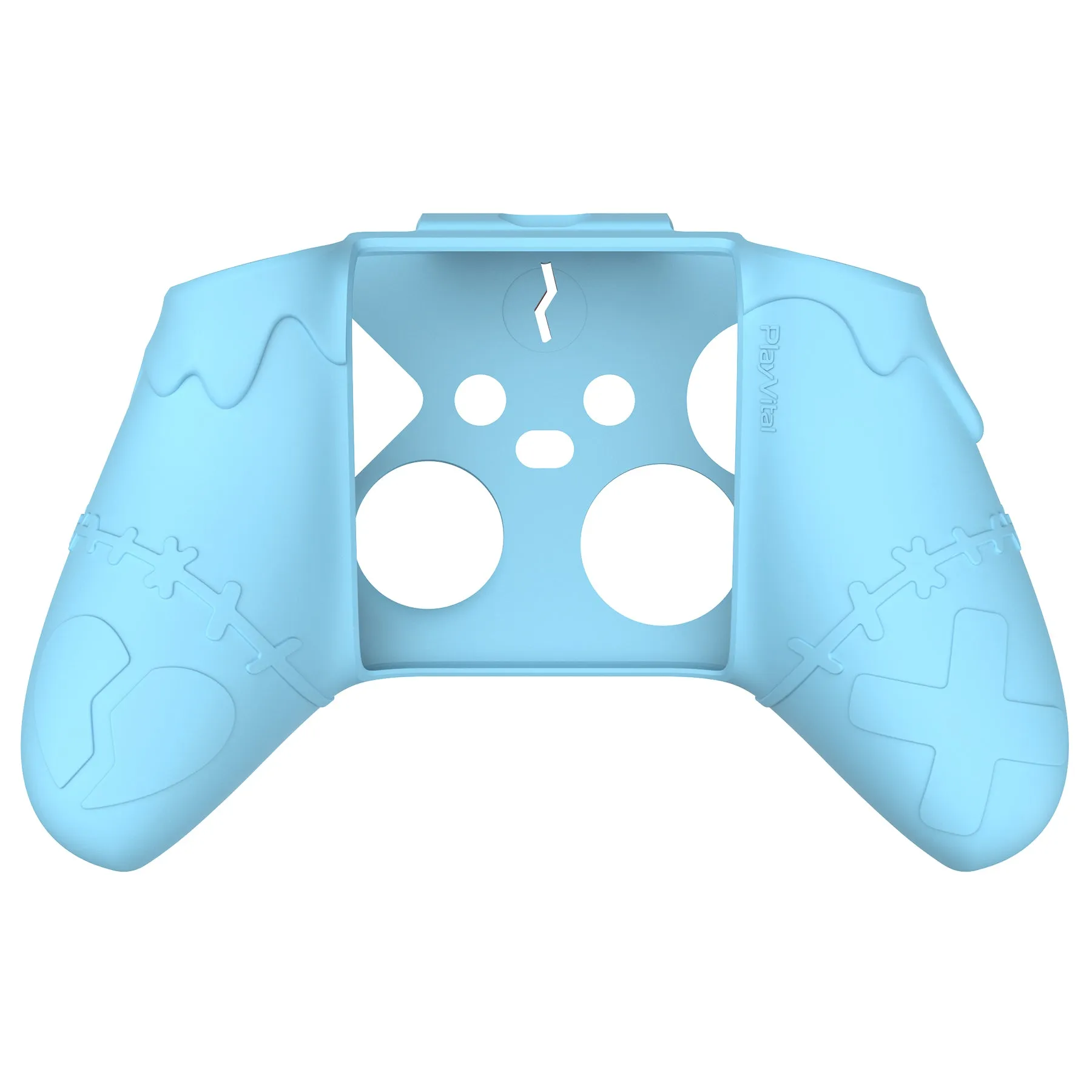 PlayVital Gothic Imp Series Cute Silicone Skin for Xbox Series X/S Controller, Anti-Slip Grip Silicone Cover, Protective Silicone Case for Xbox Core Controller with Thumb Grips - Aqua Blue - ZEEX3P003