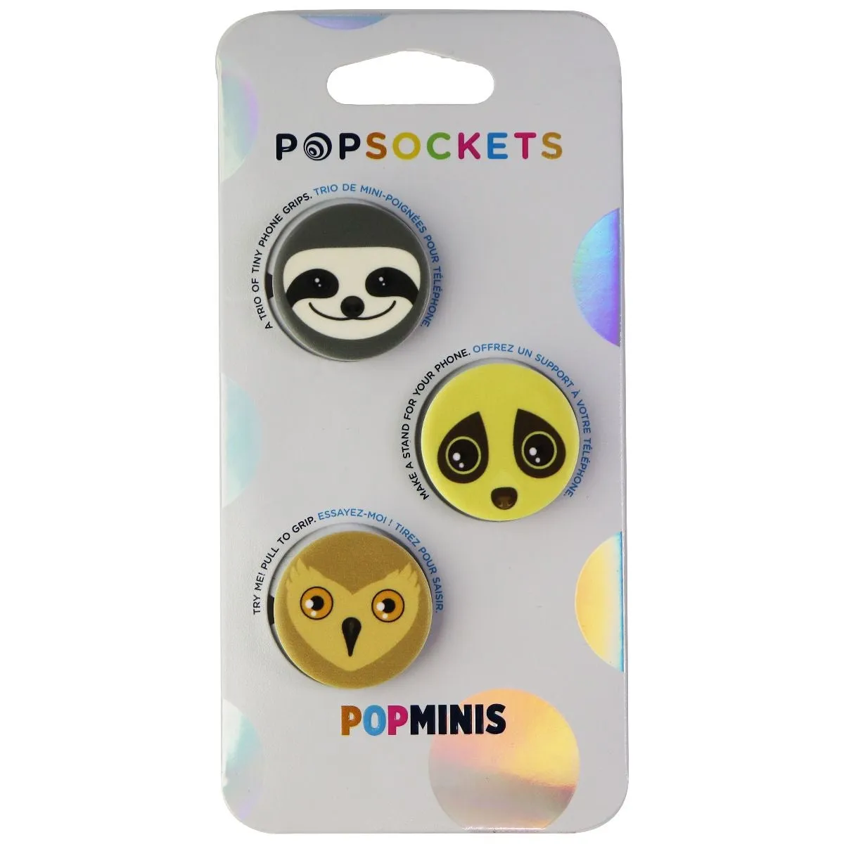 PopSockets PopMini 3 Pack of Expanding Grips/Stands - Creature Comfort