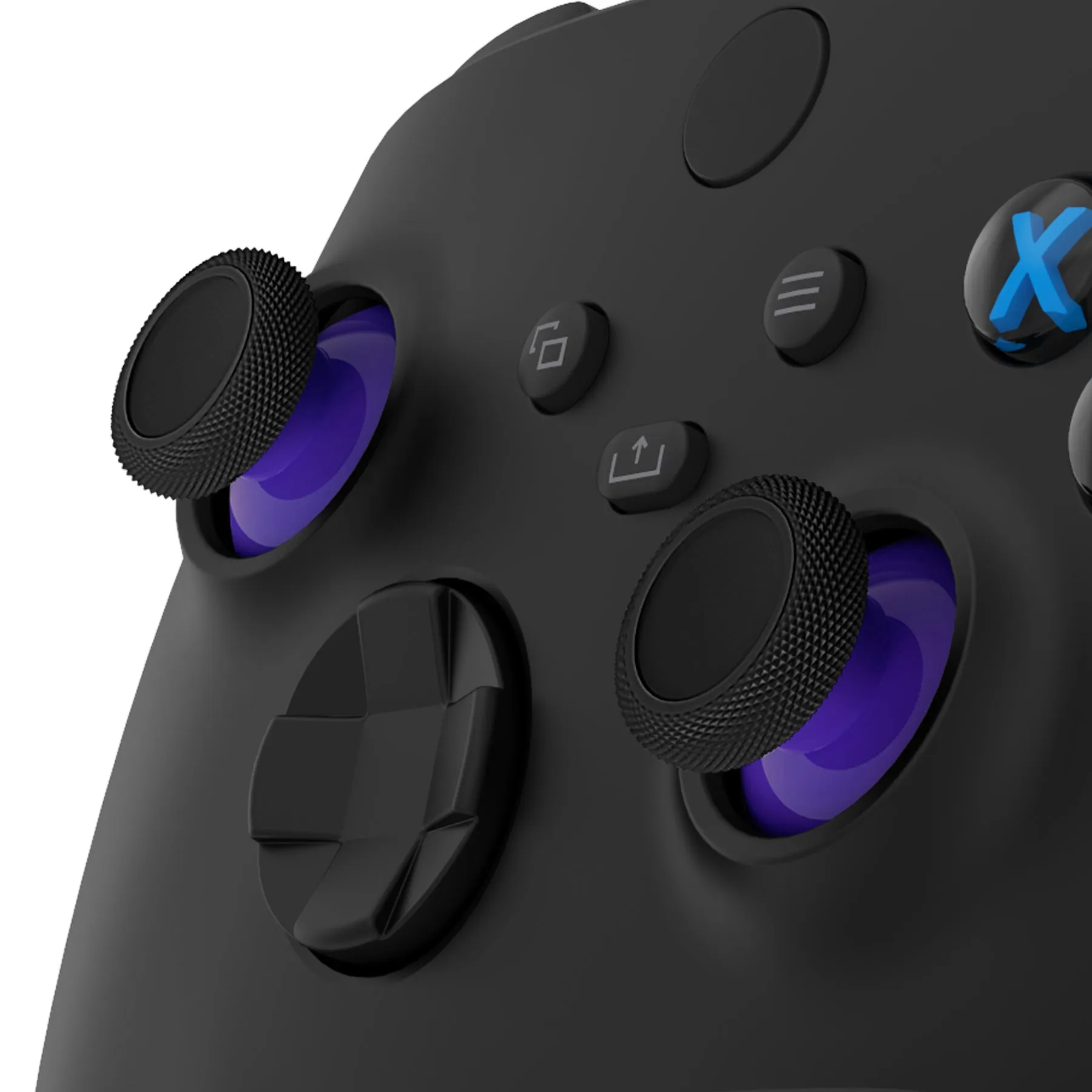 Purple & Black Replacement Thumbsticks for Xbox Series X/S Controller & Xbox One Standard Controller & Xbox One X/S & Xbox One Elite Controller - JX3435