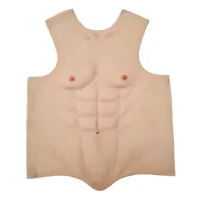 Realistic Male Torso Overlay for Adult Manikin Training Simulators