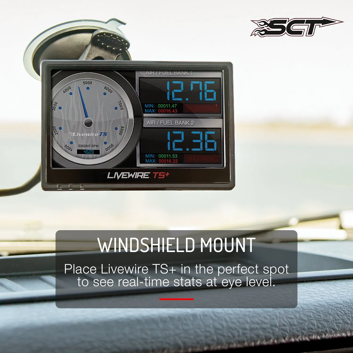 SCT Performance Livewire TS Plus Programmer Data Monitor Ford 4" Color Touch Screen - Each