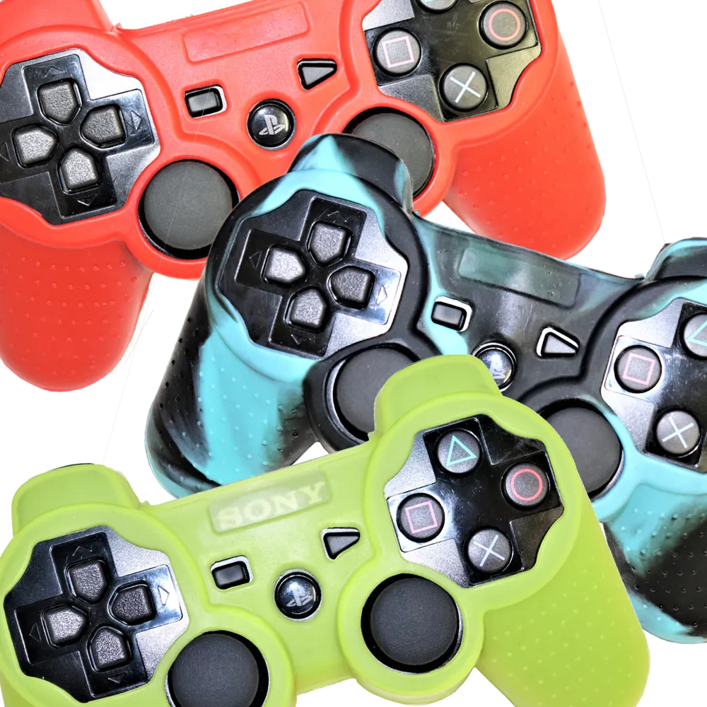 Silicone Cover For PS3 Controller Case Skin Cool Designs Extra Grip