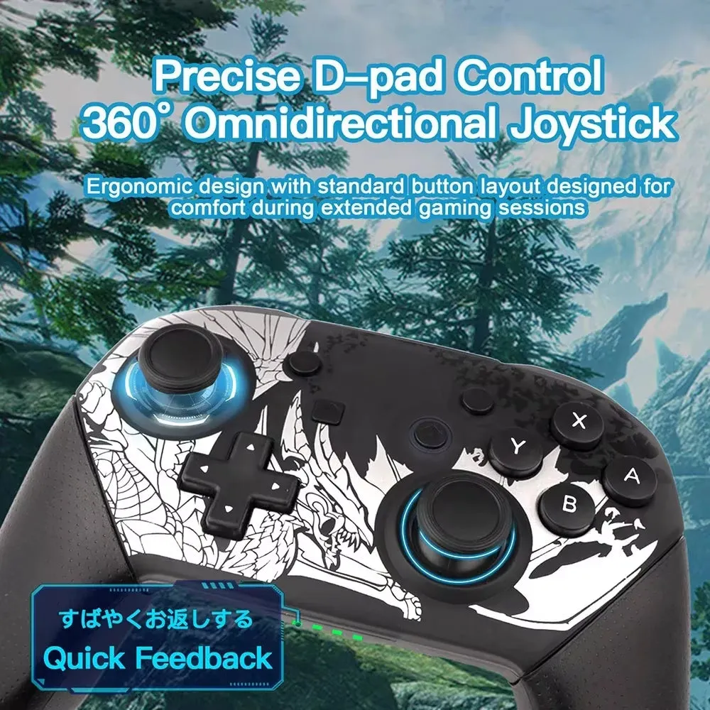 Wireless Bluetooth Switch Pro Controller Gamepad for Nintend Switch/Lite/Steam Game Joystick with NFC and Wake Function