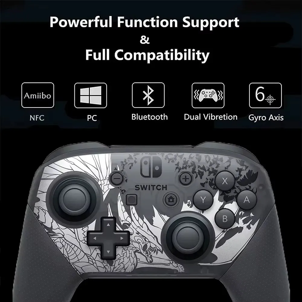 Wireless Bluetooth Switch Pro Controller Gamepad for Nintend Switch/Lite/Steam Game Joystick with NFC and Wake Function