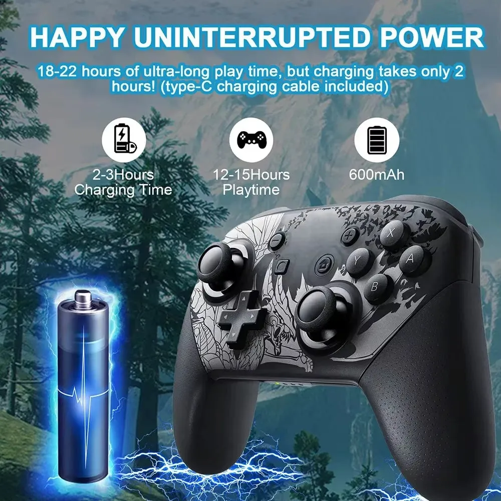 Wireless Bluetooth Switch Pro Controller Gamepad for Nintend Switch/Lite/Steam Game Joystick with NFC and Wake Function