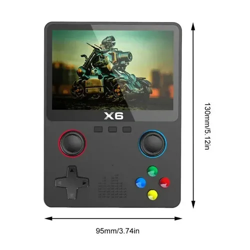 X6 Game Console Retro Video Game Console 3.5/4'' IPS Screen Portable