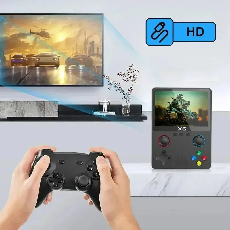 X6 Game Console Retro Video Game Console 3.5/4'' IPS Screen Portable